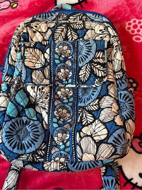 Vera Bradley Blue Floral Quilted Backpack